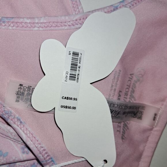 Frankies Bikinis By Victoria's Secret Yara Bikini Bottom Pink Paisley Size L New - Picture 13 of 14